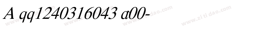 A qq1240316043 a00字体转换